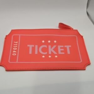 Orange Faux Leather Ipsy Ticket Bag